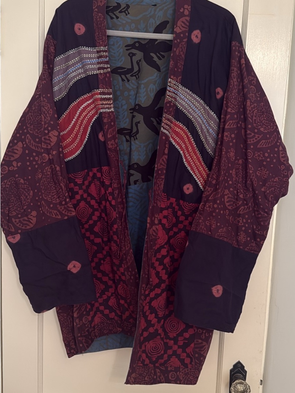 Vintage Batik Patchwork Kimono Jacket Haori